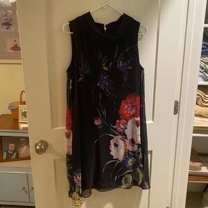 Flowy Black Floral Dress